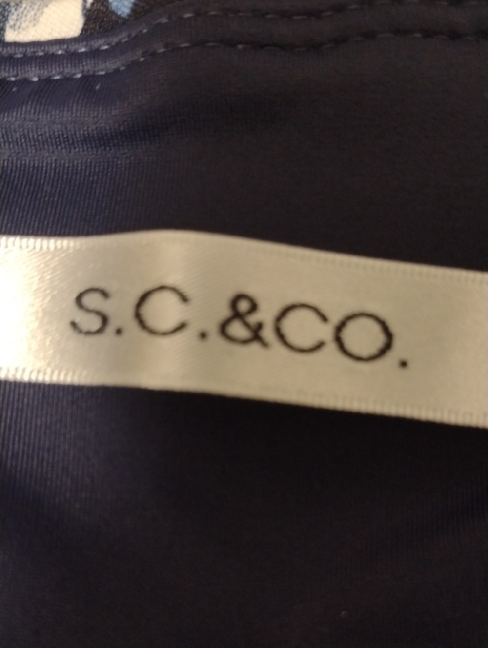 S.C.& Co Medium Blue Floral Print Mini Skort Skirt Athletic Casual Pocket Front - Picture 9 of 9